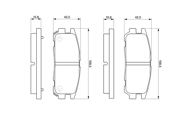 BOSCH 0 986 424 367 Bremsbelagsatz, Scheibenbremse
