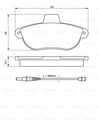 BOSCH 0 986 424 415 Kit pastiglie freno, Freno a disco-Kit pastiglie freno, Freno a disco-Ricambi Euro