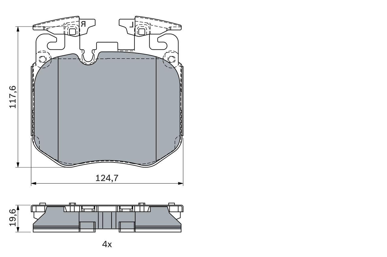 BOSCH 0 986 424 431 Kit pastiglie freno, Freno a disco