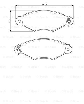 BOSCH 0 986 424 453 Kit pastiglie freno, Freno a disco