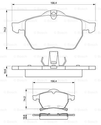 BOSCH 0 986 424 488 Kit pastiglie freno, Freno a disco-Kit pastiglie freno, Freno a disco-Ricambi Euro