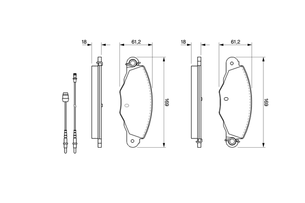 BOSCH 0 986 424 511 Bremsbelagsatz, Scheibenbremse