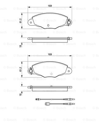 BOSCH 0 986 424 511 Kit pastiglie freno, Freno a disco-Kit pastiglie freno, Freno a disco-Ricambi Euro