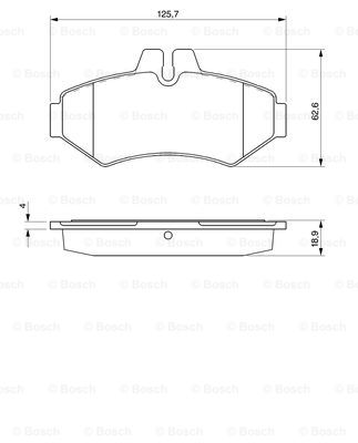 BOSCH 0 986 424 516 Kit pastiglie freno, Freno a disco