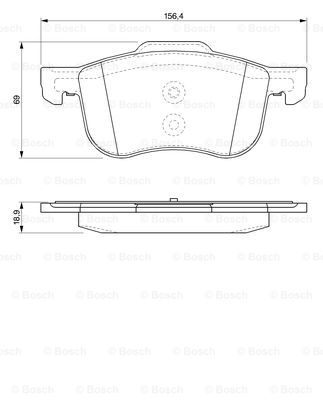 BOSCH 0 986 424 540 Kit pastiglie freno, Freno a disco