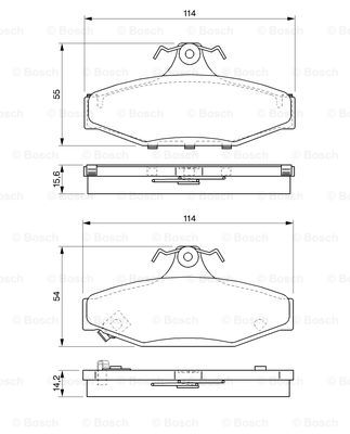 BOSCH 0 986 424 561 Kit pastiglie freno, Freno a disco-Kit pastiglie freno, Freno a disco-Ricambi Euro