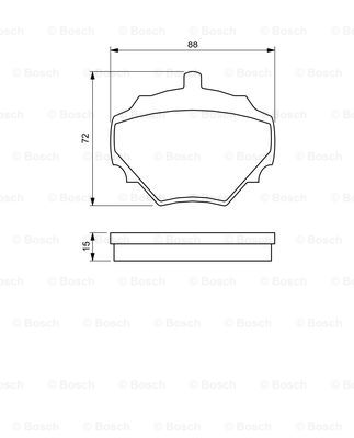 BOSCH 0 986 424 563 Kit pastiglie freno, Freno a disco