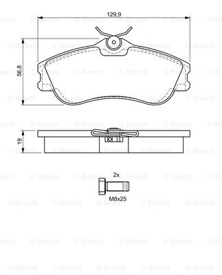 BOSCH 0 986 424 583 Kit pastiglie freno, Freno a disco-Kit pastiglie freno, Freno a disco-Ricambi Euro