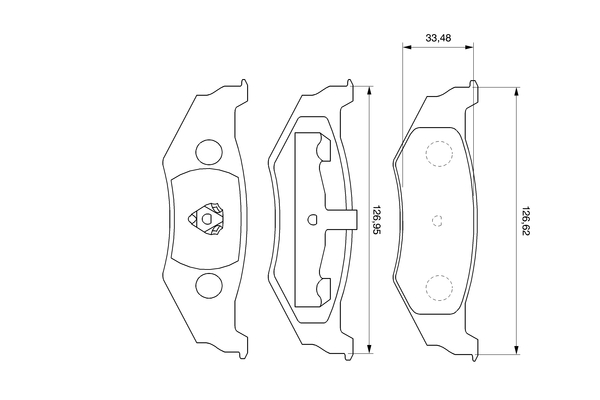 BOSCH 0 986 424 585 Bremsbelagsatz, Scheibenbremse