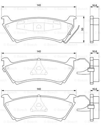 BOSCH 0 986 424 648 Kit pastiglie freno, Freno a disco-Kit pastiglie freno, Freno a disco-Ricambi Euro