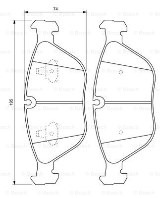 BOSCH 0 986 424 649 Kit pastiglie freno, Freno a disco