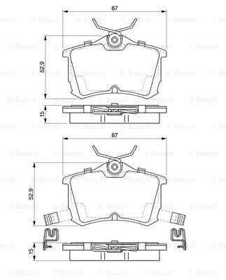 BOSCH 0 986 424 661 Kit pastiglie freno, Freno a disco-Kit pastiglie freno, Freno a disco-Ricambi Euro