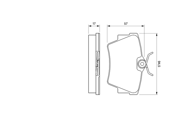 BOSCH 0 986 424 662 Bremsbelagsatz, Scheibenbremse