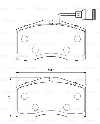 BOSCH 0 986 424 664 Kit pastiglie freno, Freno a disco-Kit pastiglie freno, Freno a disco-Ricambi Euro