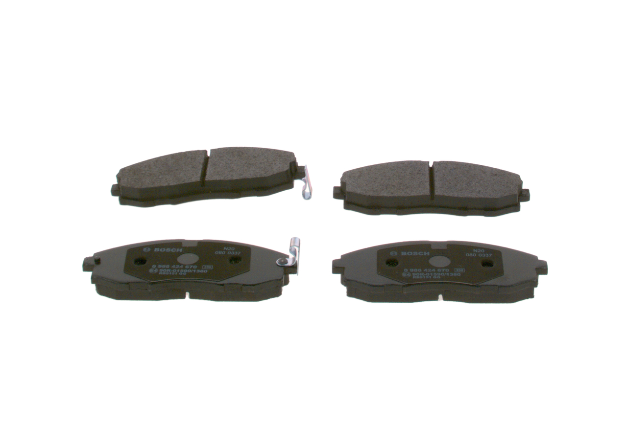 BOSCH 0 986 424 670 Bremsbelagsatz, Scheibenbremse