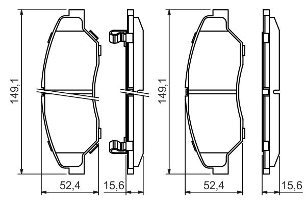 BOSCH 0 986 424 696 Kit pastiglie freno, Freno a disco-Kit pastiglie freno, Freno a disco-Ricambi Euro