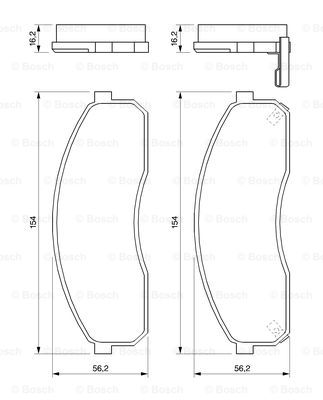 BOSCH 0 986 424 714 Kit pastiglie freno, Freno a disco