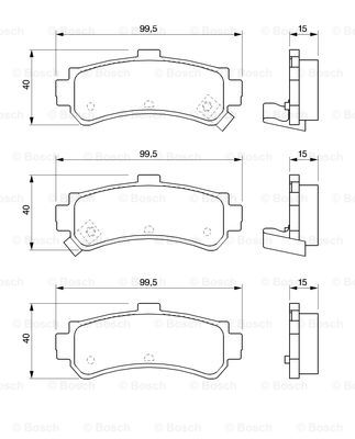 BOSCH 0 986 424 734 Kit pastiglie freno, Freno a disco