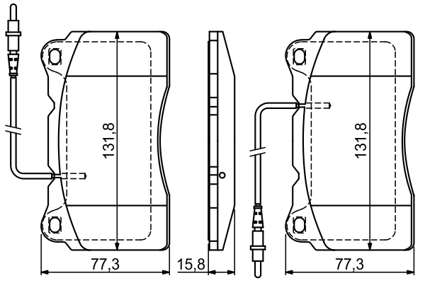 BOSCH 0 986 424 738 Bremsbelagsatz, Scheibenbremse