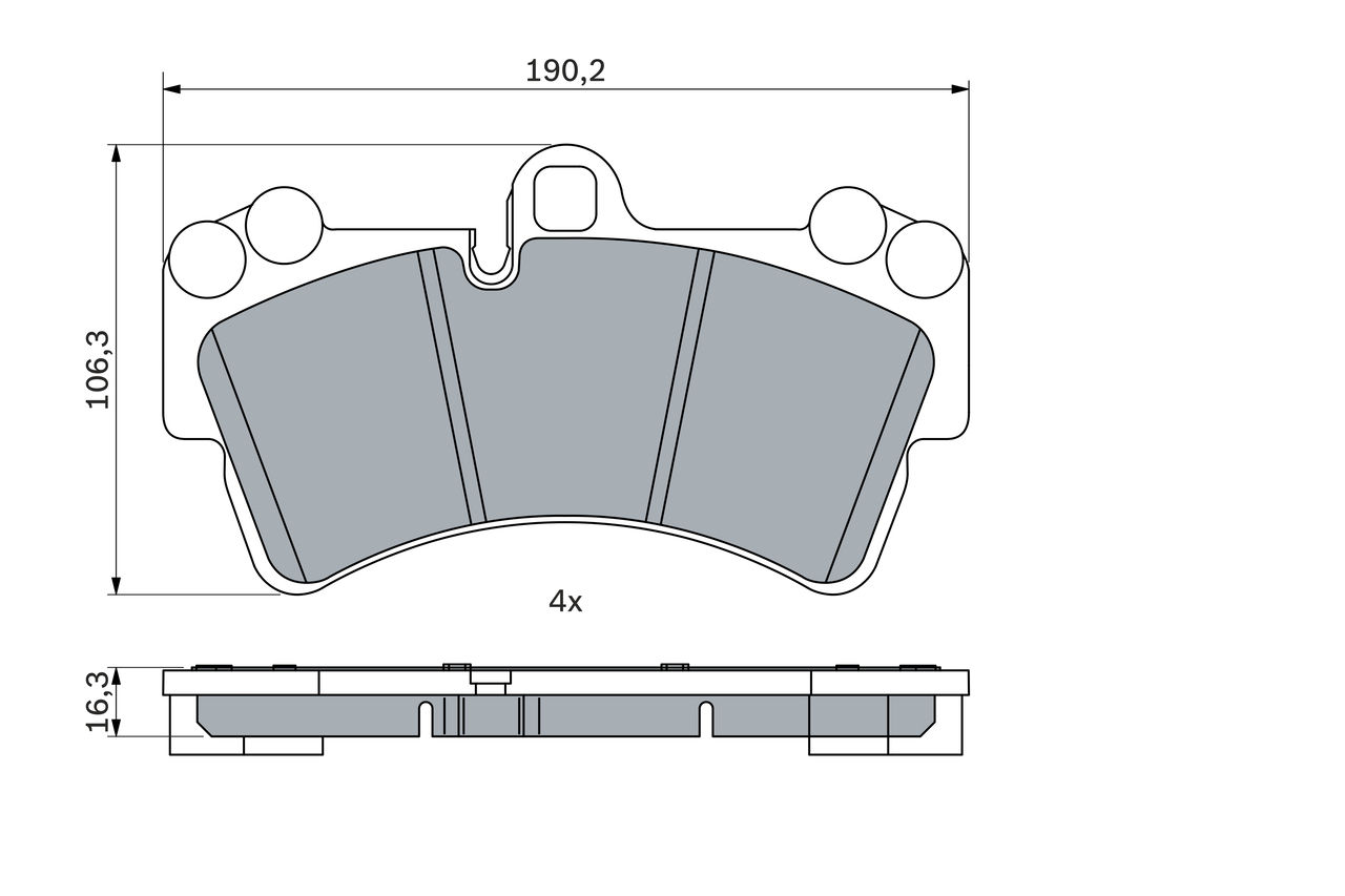 BOSCH 0 986 424 739 Kit pastiglie freno, Freno a disco-Kit pastiglie freno, Freno a disco-Ricambi Euro