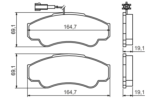 BOSCH 0 986 424 769 Kit pastiglie freno, Freno a disco