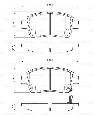 BOSCH 0 986 424 803 Kit pastiglie freno, Freno a disco