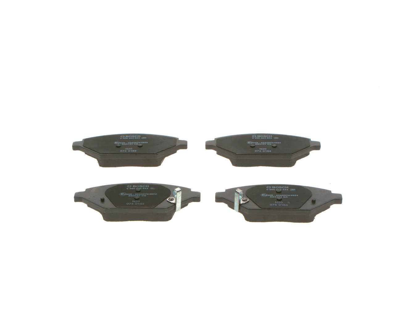 BOSCH 0 986 424 843 Bremsbelagsatz, Scheibenbremse