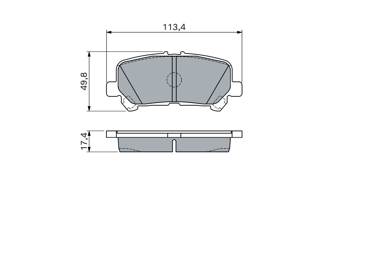 BOSCH 0 986 460 158 Bremsbelagsatz, Scheibenbremse