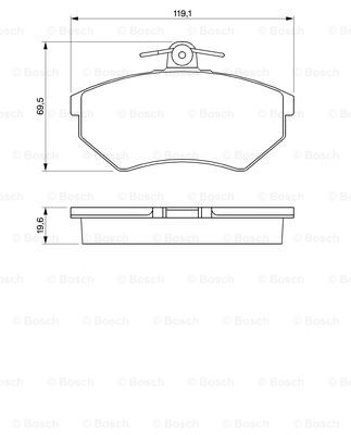 BOSCH 0 986 460 944 Kit pastiglie freno, Freno a disco