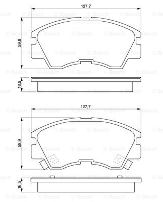 BOSCH 0 986 460 978 Kit pastiglie freno, Freno a disco-Kit pastiglie freno, Freno a disco-Ricambi Euro