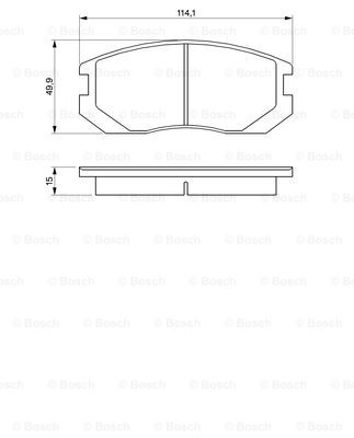 BOSCH 0 986 460 980 Kit pastiglie freno, Freno a disco