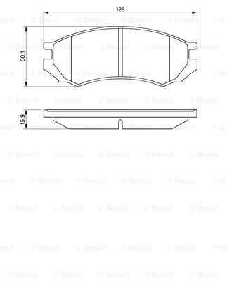 BOSCH 0 986 460 981 Kit pastiglie freno, Freno a disco