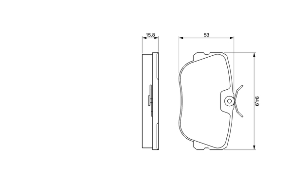 BOSCH 0 986 460 988 Bremsbelagsatz, Scheibenbremse