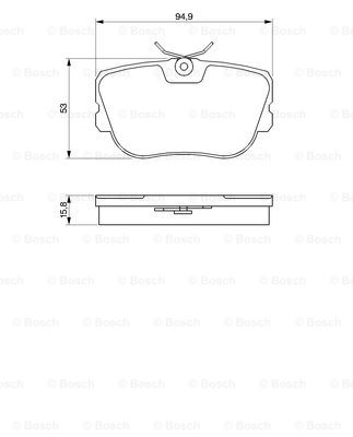 BOSCH 0 986 460 988 Kit pastiglie freno, Freno a disco