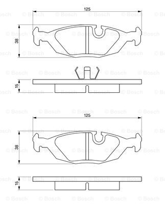 BOSCH 0 986 460 996 Kit pastiglie freno, Freno a disco-Kit pastiglie freno, Freno a disco-Ricambi Euro