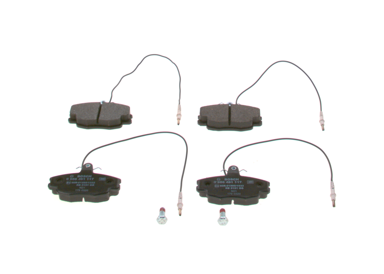 BOSCH 0 986 461 117 Bremsbelagsatz, Scheibenbremse