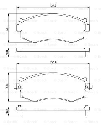 BOSCH 0 986 461 121 Kit pastiglie freno, Freno a disco