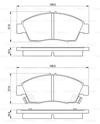 BOSCH 0 986 461 759 Kit pastiglie freno, Freno a disco