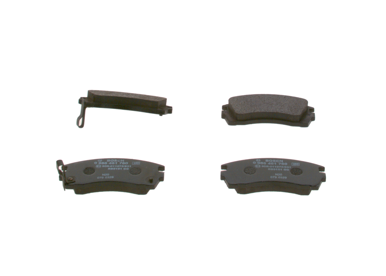 BOSCH 0 986 461 760 Bremsbelagsatz, Scheibenbremse
