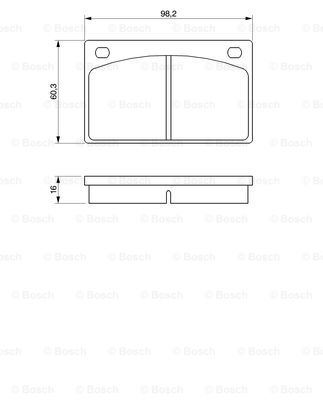 BOSCH 0 986 462 001 Kit pastiglie freno, Freno a disco-Kit pastiglie freno, Freno a disco-Ricambi Euro