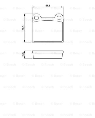 BOSCH 0 986 462 282 Kit pastiglie freno, Freno a disco