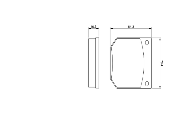 BOSCH 0 986 464 020 Bremsbelagsatz, Scheibenbremse