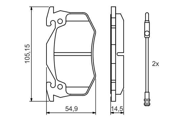 BOSCH 0 986 466 346 Kit pastiglie freno, Freno a disco