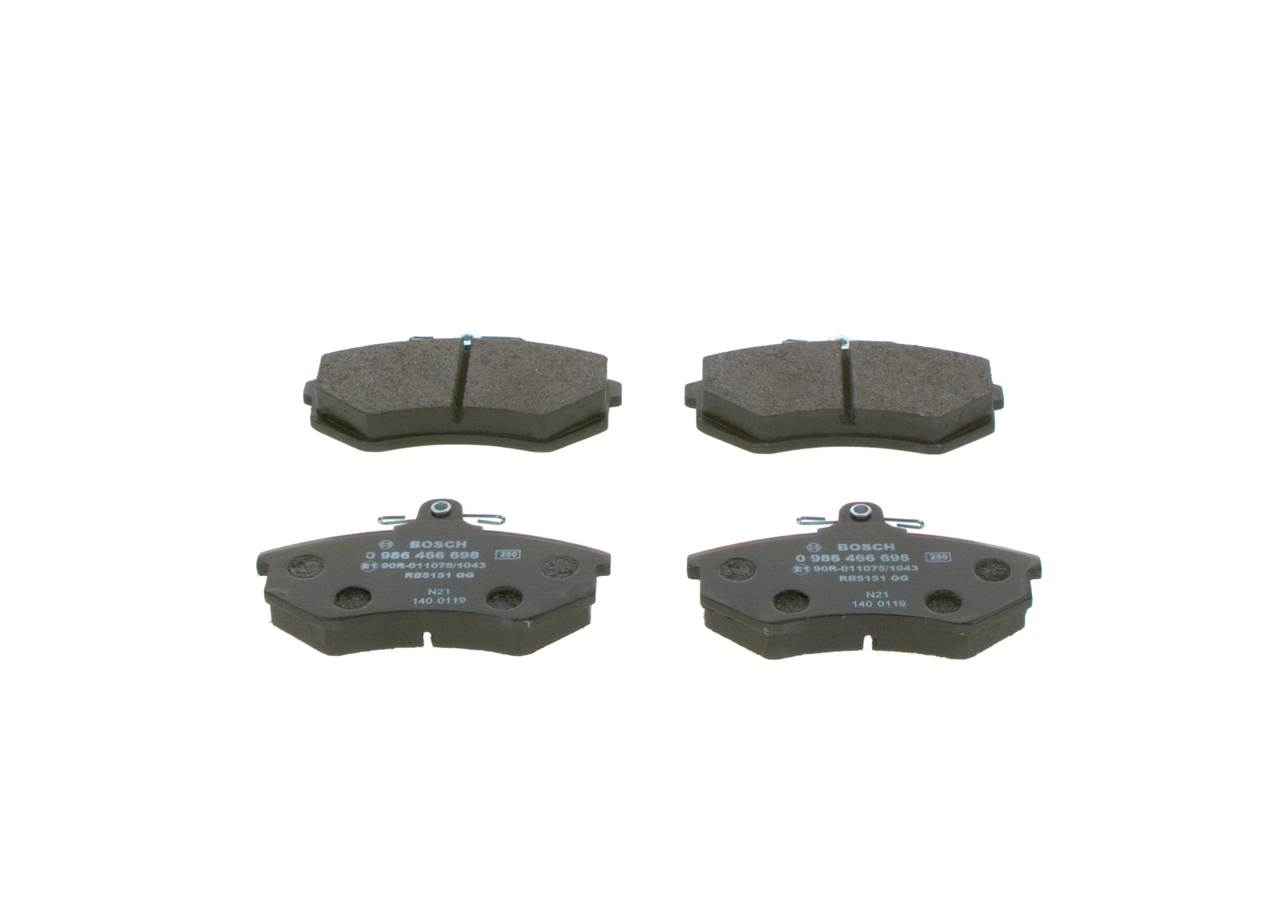 BOSCH 0 986 466 698 Bremsbelagsatz, Scheibenbremse