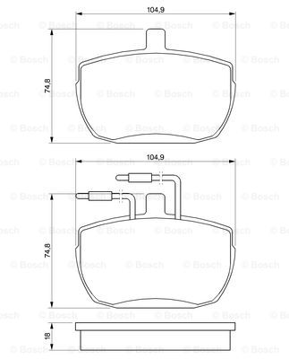 BOSCH 0 986 467 590 Kit pastiglie freno, Freno a disco-Kit pastiglie freno, Freno a disco-Ricambi Euro