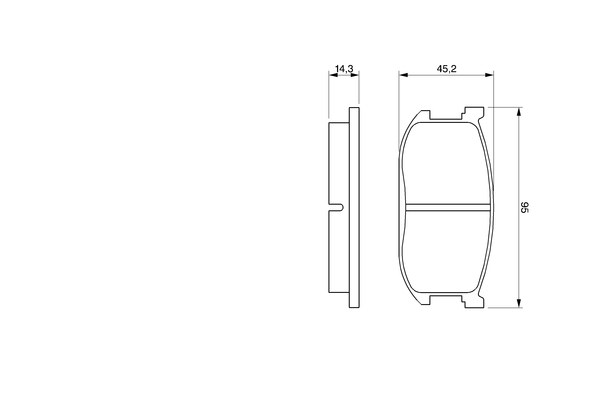 BOSCH 0 986 467 602 Bremsbelagsatz, Scheibenbremse