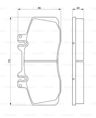 BOSCH 0 986 468 350 Kit pastiglie freno, Freno a disco