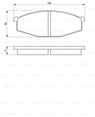 BOSCH 0 986 468 630 Kit pastiglie freno, Freno a disco