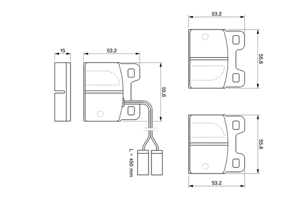 BOSCH 0 986 469 120 Bremsbelagsatz, Scheibenbremse