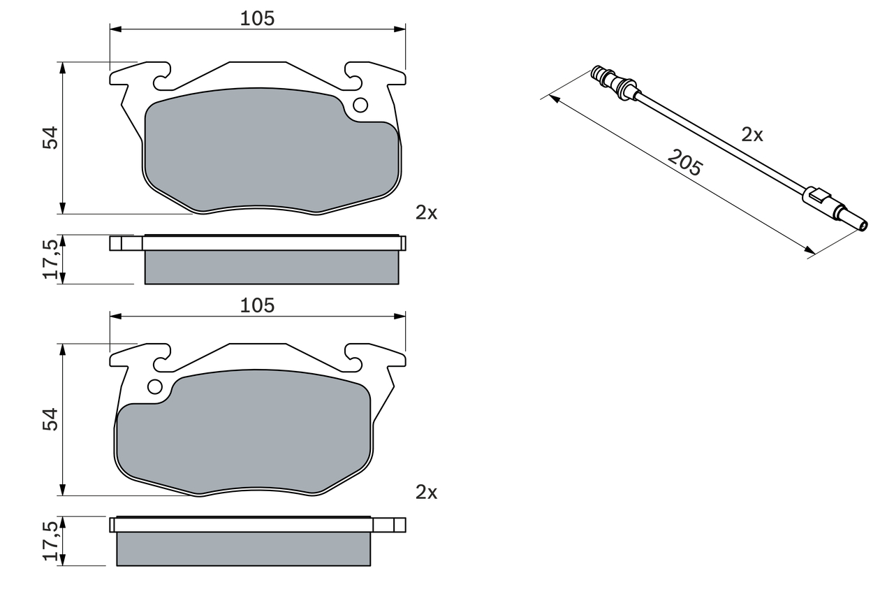 BOSCH 0 986 469 860 Kit pastiglie freno, Freno a disco-Kit pastiglie freno, Freno a disco-Ricambi Euro